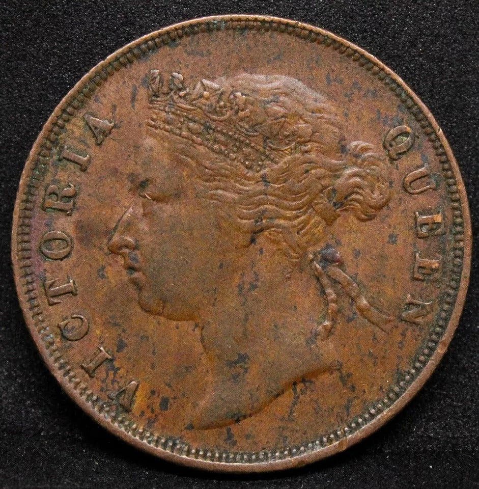 1 cent 1901 straits settlements. Queen victoria. KM-16 VF
