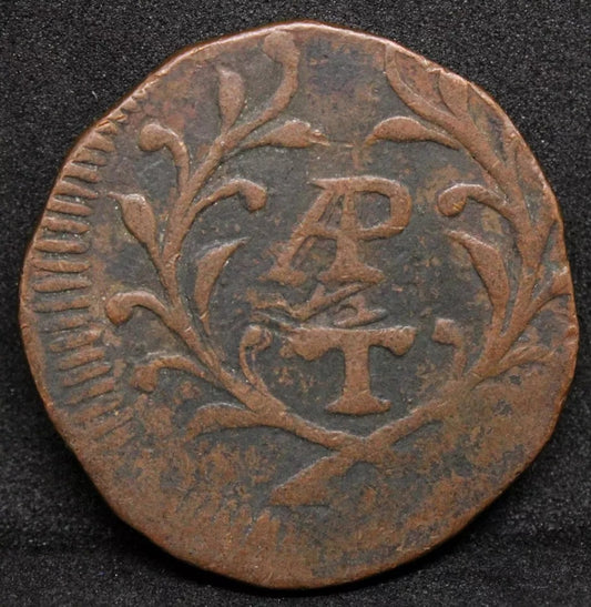 1/2 Tanga ND(1826-34). Portuguese Goa. Ruler Miguel. KM-249. F/VF