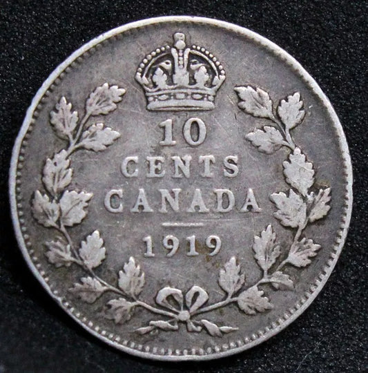 1919 Canada 10 Cents George V KM 23
