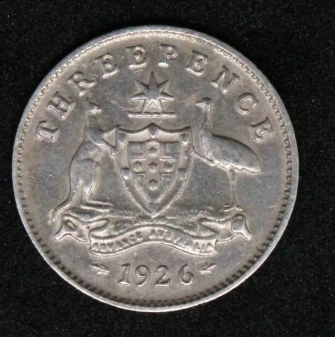 1926 Australia 3 pence George V.