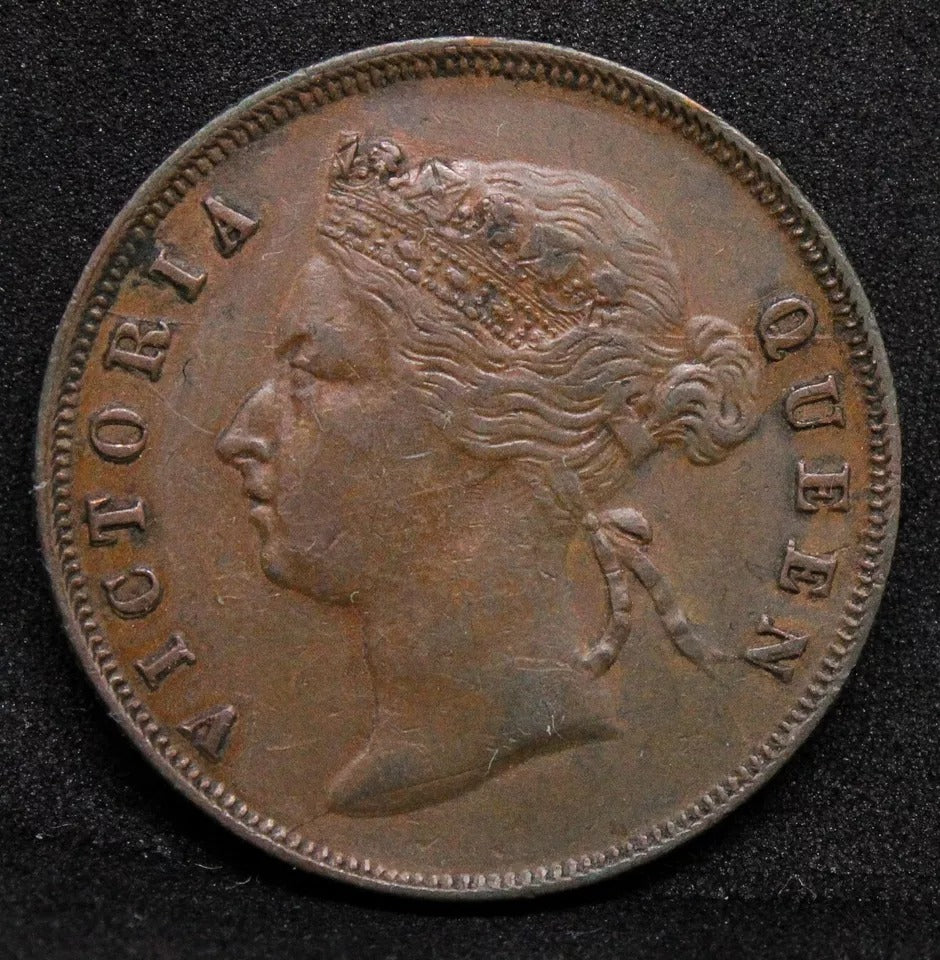 1 cent 1897 straits settlements. Queen victoria. KM-16