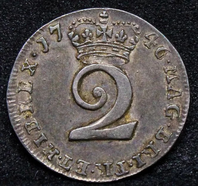 2 Pence 1746, Maundy issue. George II. S.3714. EF
