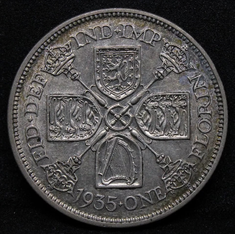 Silver Florin 1935, George V . S.4038. 11.3g silver
