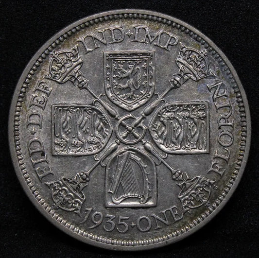 Silver Florin 1935, George V . S.4038. 11.3g silver