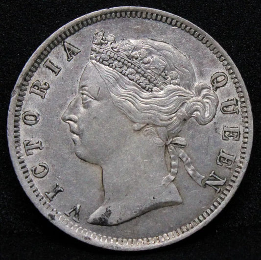 20 cents 1902 Straits Settlements. Queen Victoria. KM-12 EF