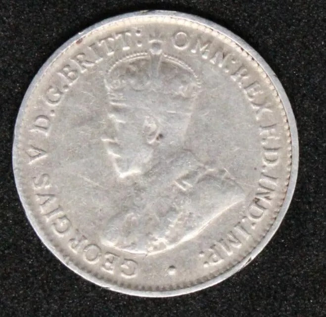 1925 Australia 3 pence George V.