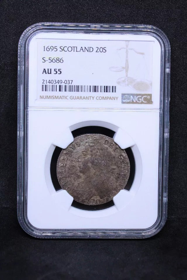 20 Shillings 1895 William II. Scotland. S.5686 aUNC NGC AU55 TOP POP
