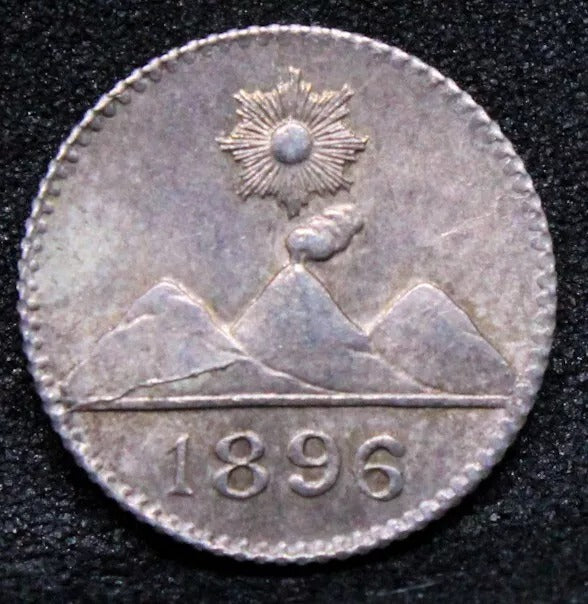1896 Guatemala Republic 1/4 Real KM 162 #2