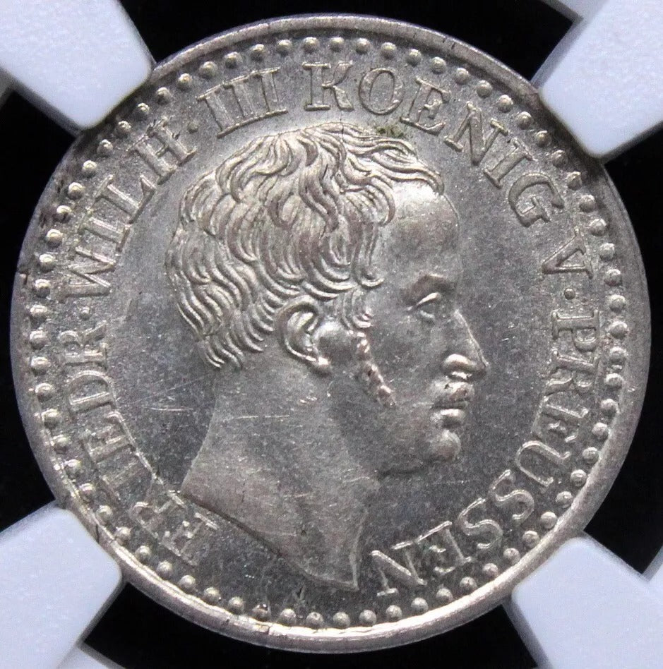 1 silbergroschen 1837-D, Prussia-German States. KM-410. UNC NGC MS62 top pop