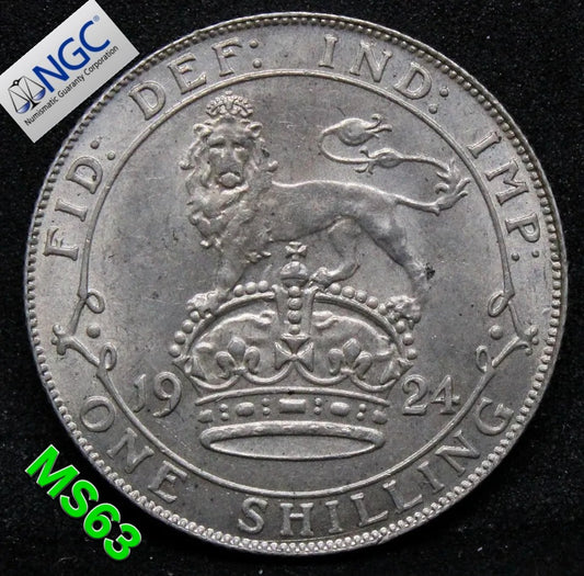 1 Shilling 1924, George V. S.4023. UNC NGC MS63