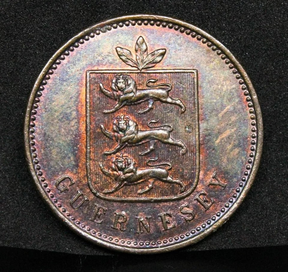 1830 4 Doubles, Guernsey. KM-2 UNC With Great Colour