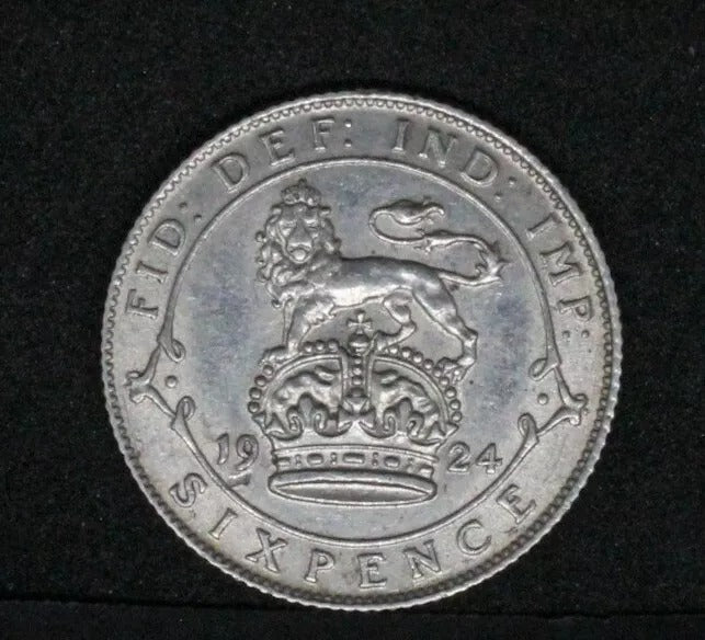 1924 6 Pence, George V, UNC high grade