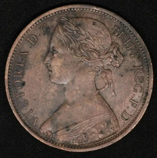 1862 Penny 1D Queen Victoria,