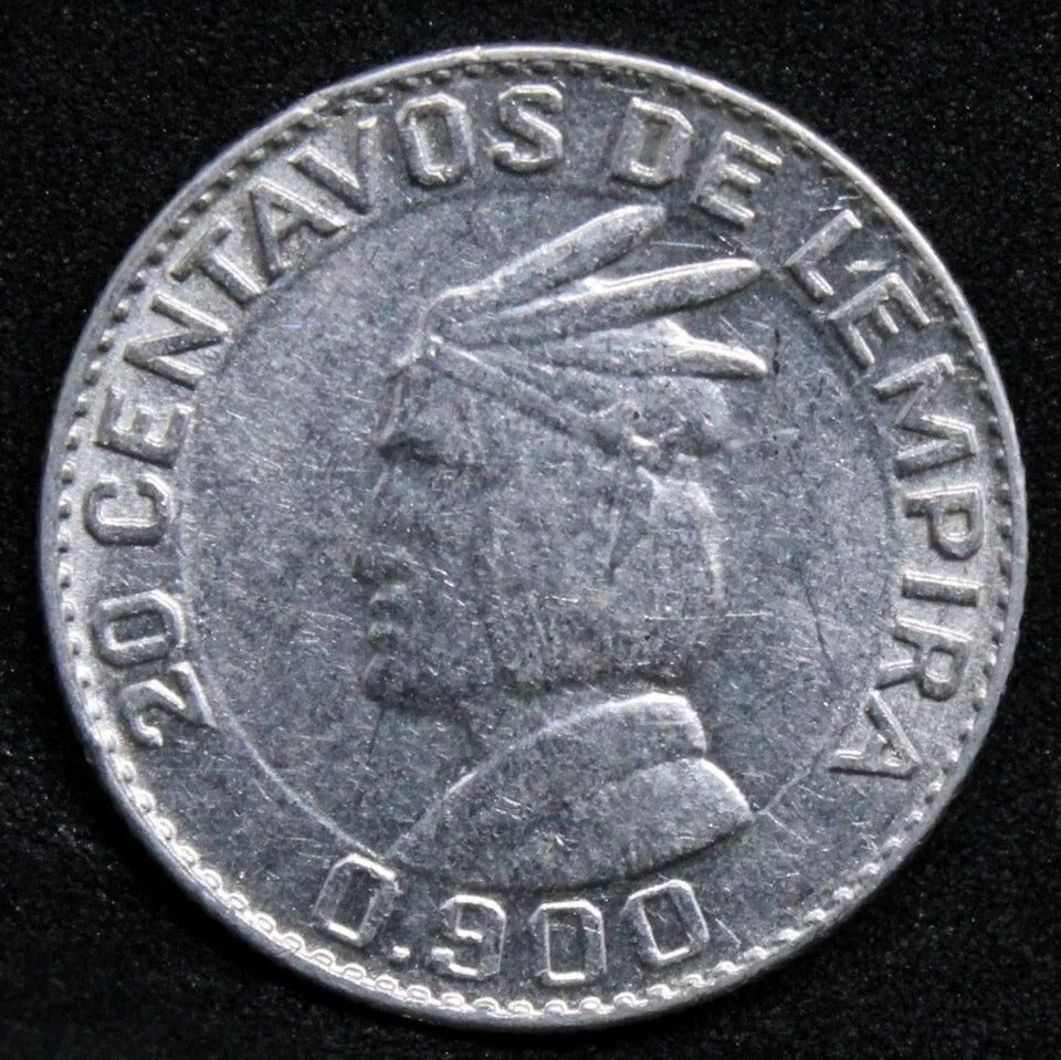 20 Centavos 1958. Hondouras silver coin. KM-73. UNC