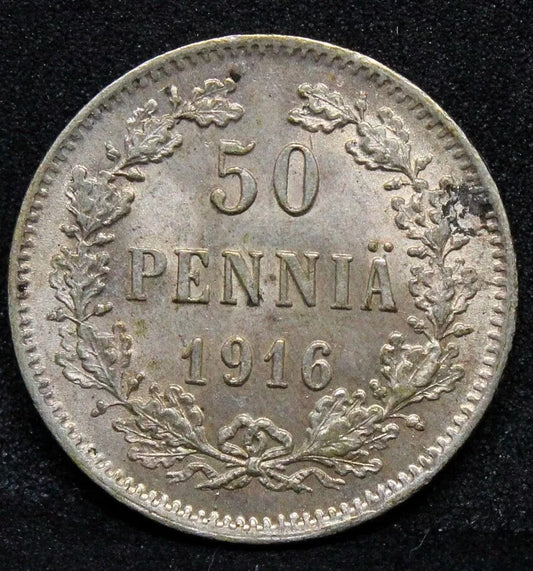 50 Pennia 1916 Finland, KM-2.2. UNC