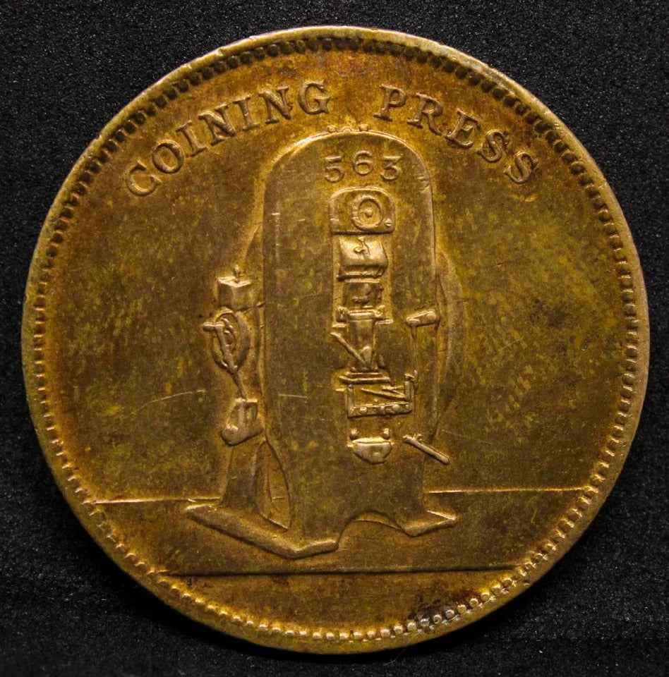 Taylor & Challen, Ltd. Minting Machinery Bronze Advertising Token 1903 UNC rare