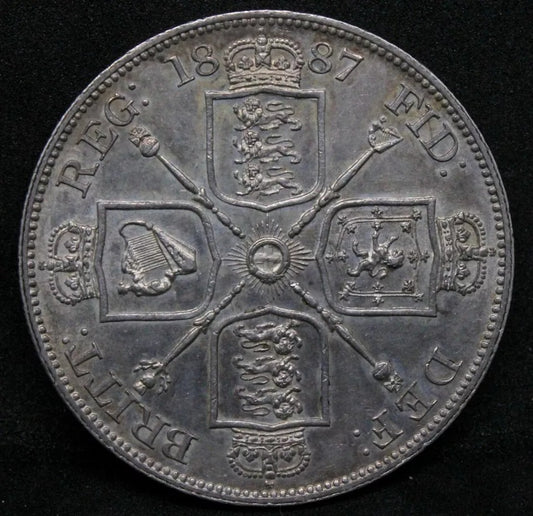 1887 Double Flori.n, Queen Victoria. S.3923, (Ar.abic 1) aUNC SOLD..
