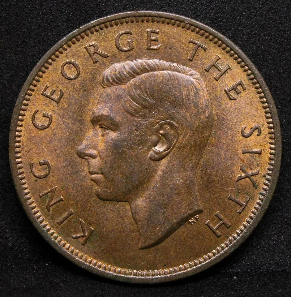 1 penny 1949 New Zealand George VI. KM-21 UNC