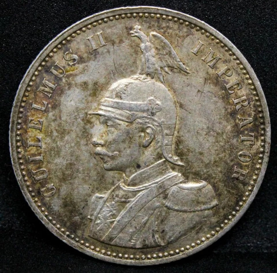 1911 -J Rupie, Wilhelm II, German East Africa KM-10, UNC With Amber Toning