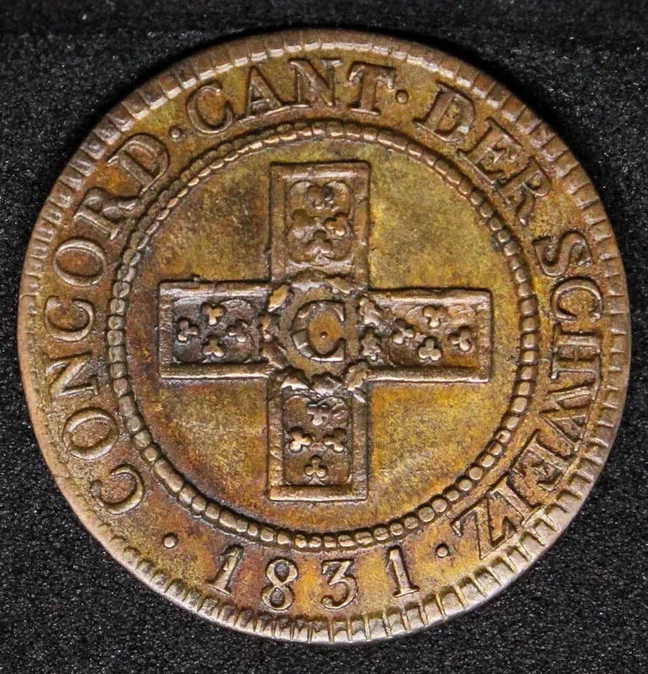 1831 AARGAU 5 rappen, Switzerland Cantons. KM-24