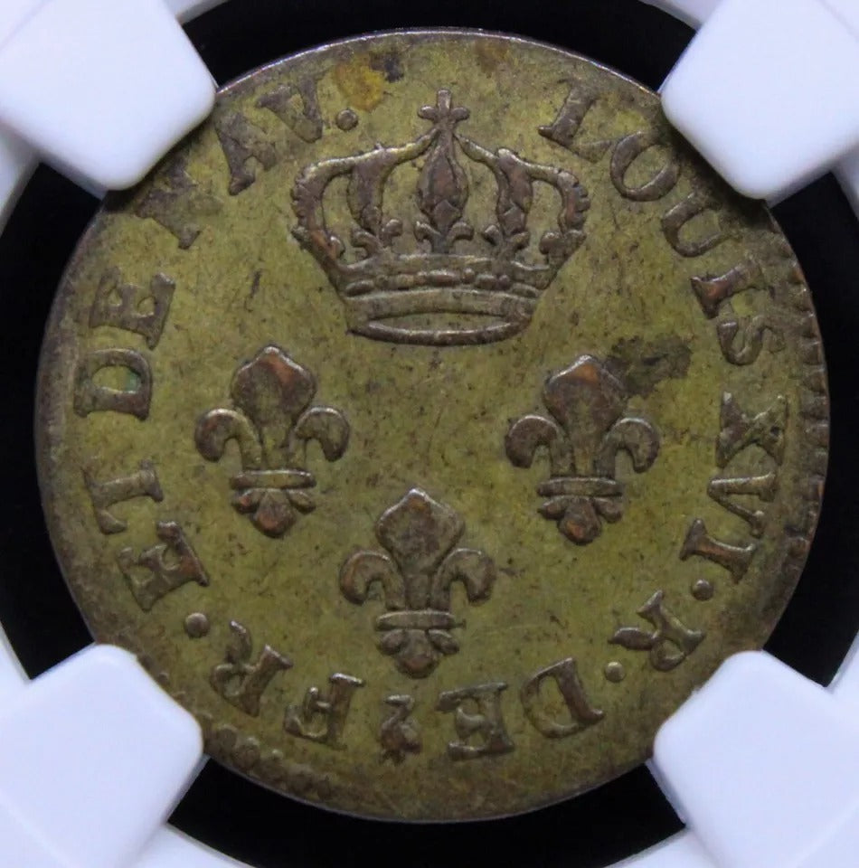 2 Sous 1789-A, French Guiana. KM-1. NGC AU50 SOLD..