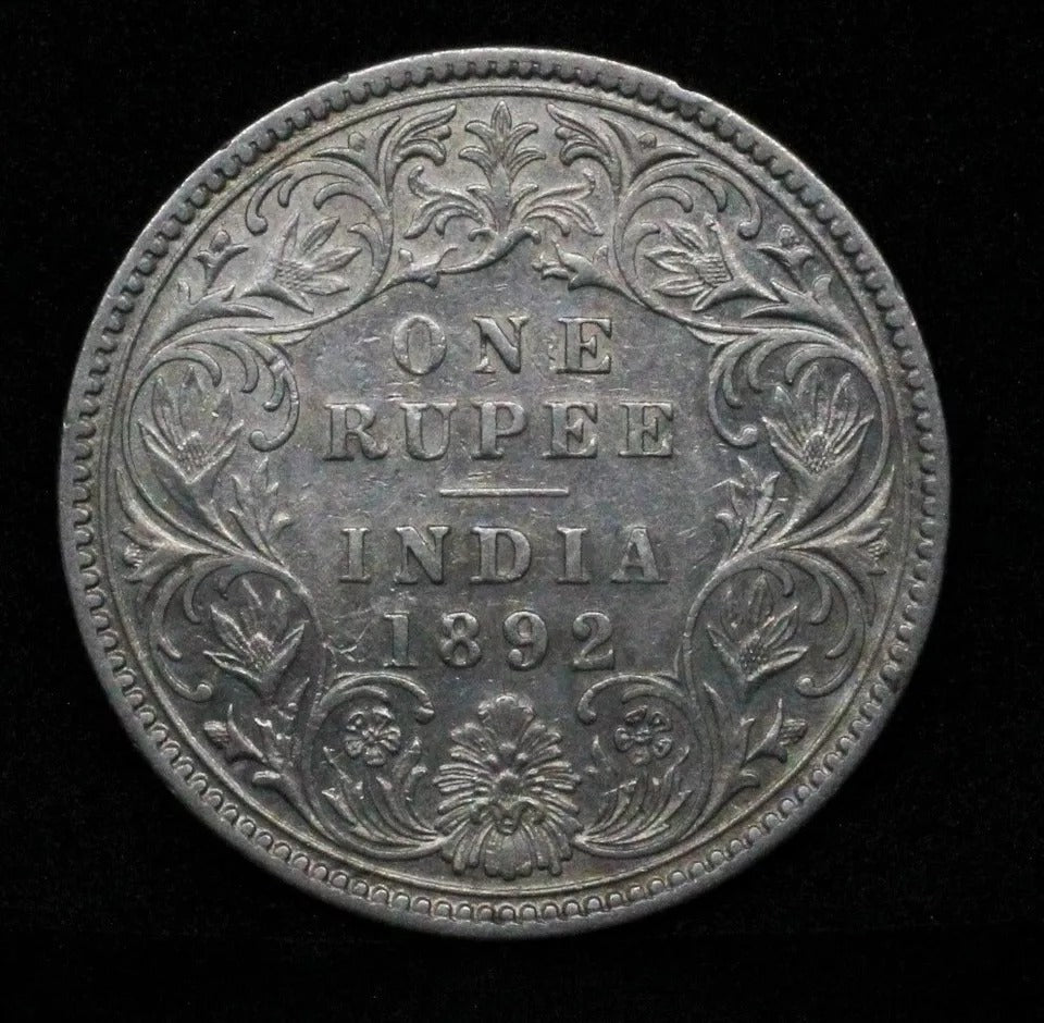 1892-C Rupee, Queen-Victoria. British-India. GVF