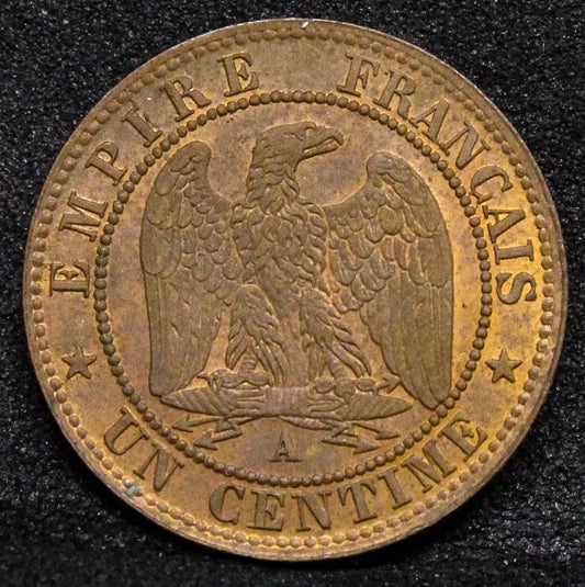 1 Centime 1862-A France. Napoleon III. KM-795 BU