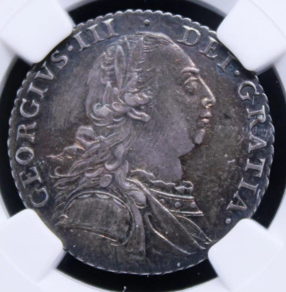 1 Shilling 1787, George III. S.3743, NGC MS62 UNC+Colour