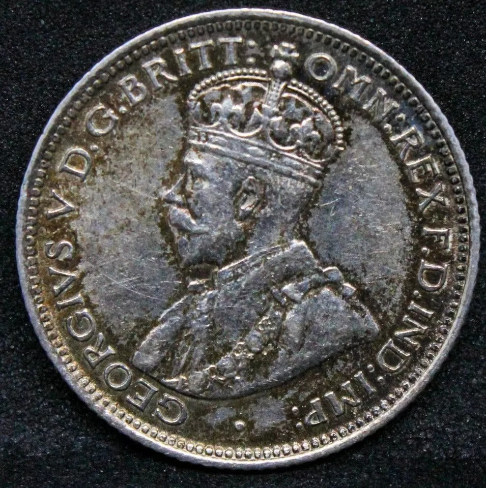 1913 6 Pence, British West Africa. King George V. KM-11 UNC low mintage