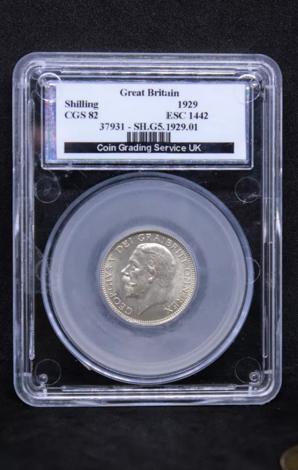 1 Shillin.g 1929, George V. S.4039. UNC CGS 82 SOLD..