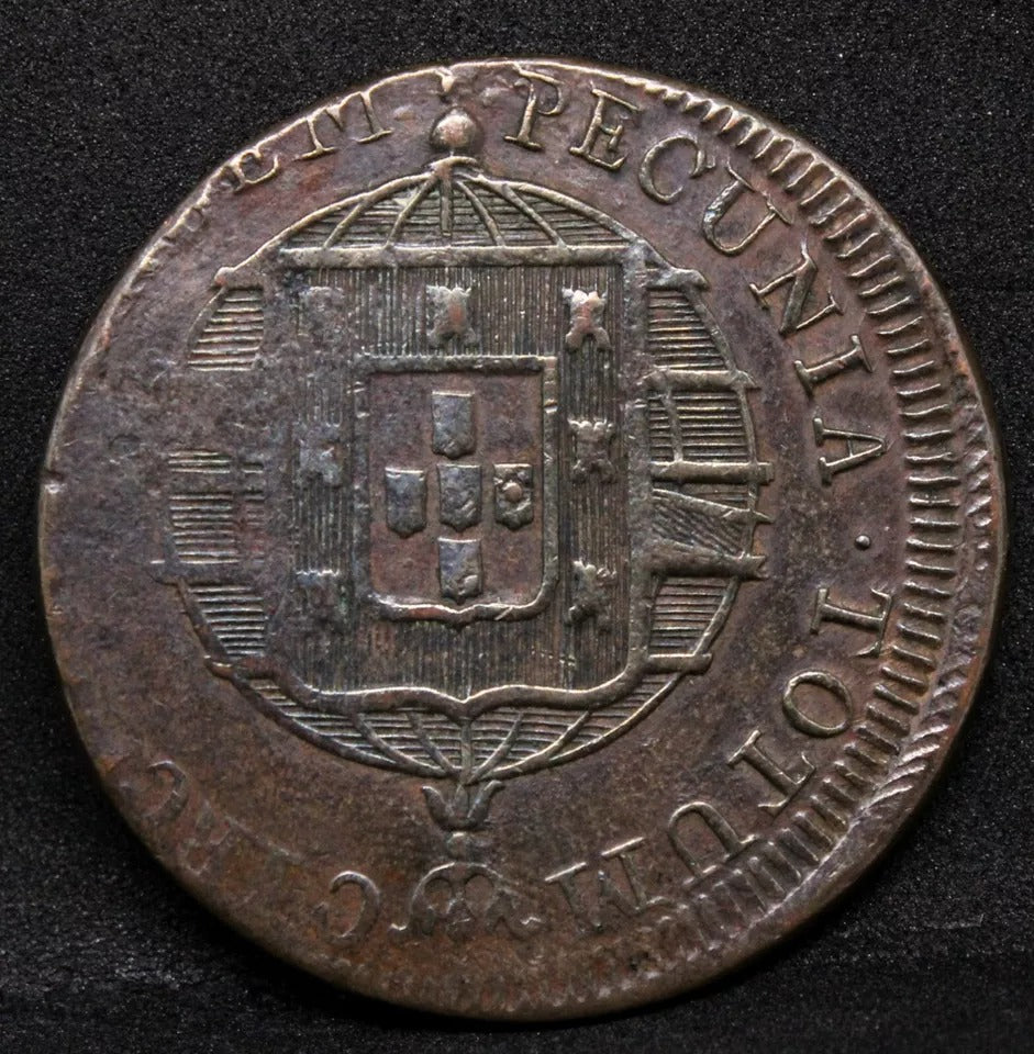 40 Reis 1822 -R. Brazil Copper Coin. KM-319.1 aUNC