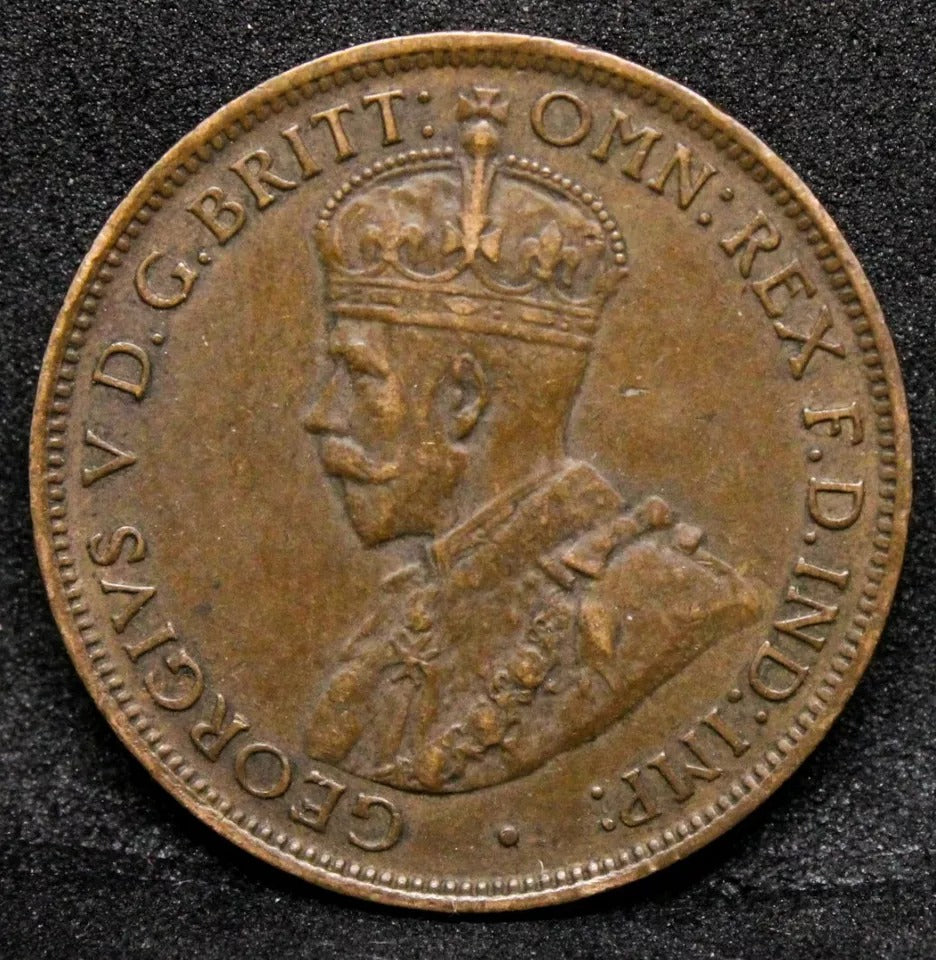1914-H 1/2 Penny Australia. King George V. KM-22. GVF