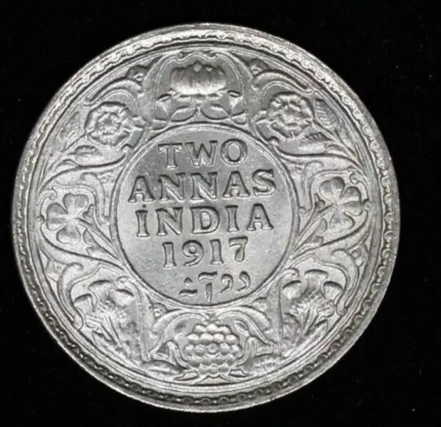 1917 India-British 2 Annas George V KM 515 UNC