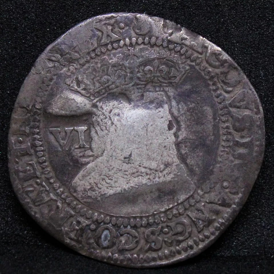 1603 (16603 error date) James 6 Pence. MM > thistle. S.2647. Hammered Silver