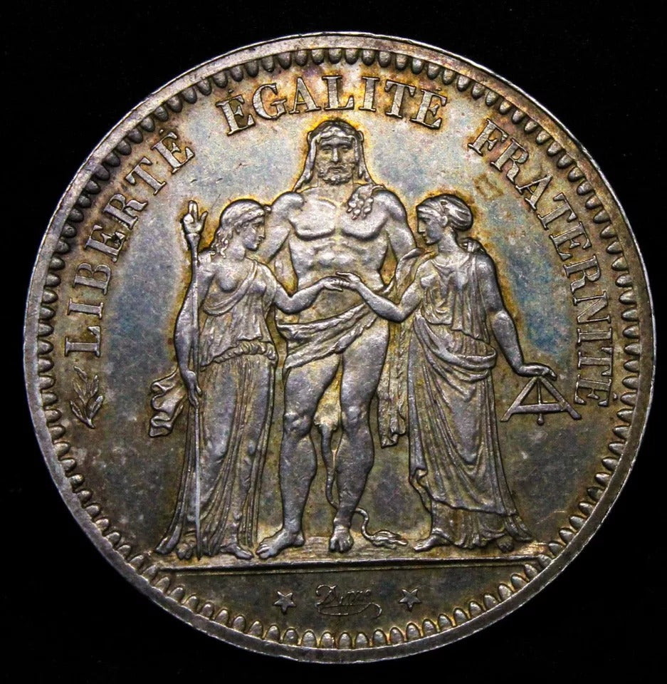 5 Francs 1873, France. KM-820.1 EF #2
