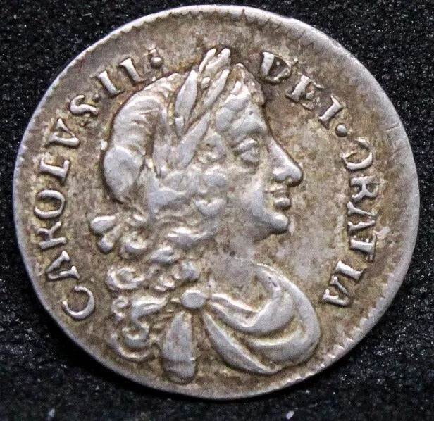 1 penny Maund.y issue, 1674. Charles II Reverse G for Gratia Var. S.3390 SOLD..