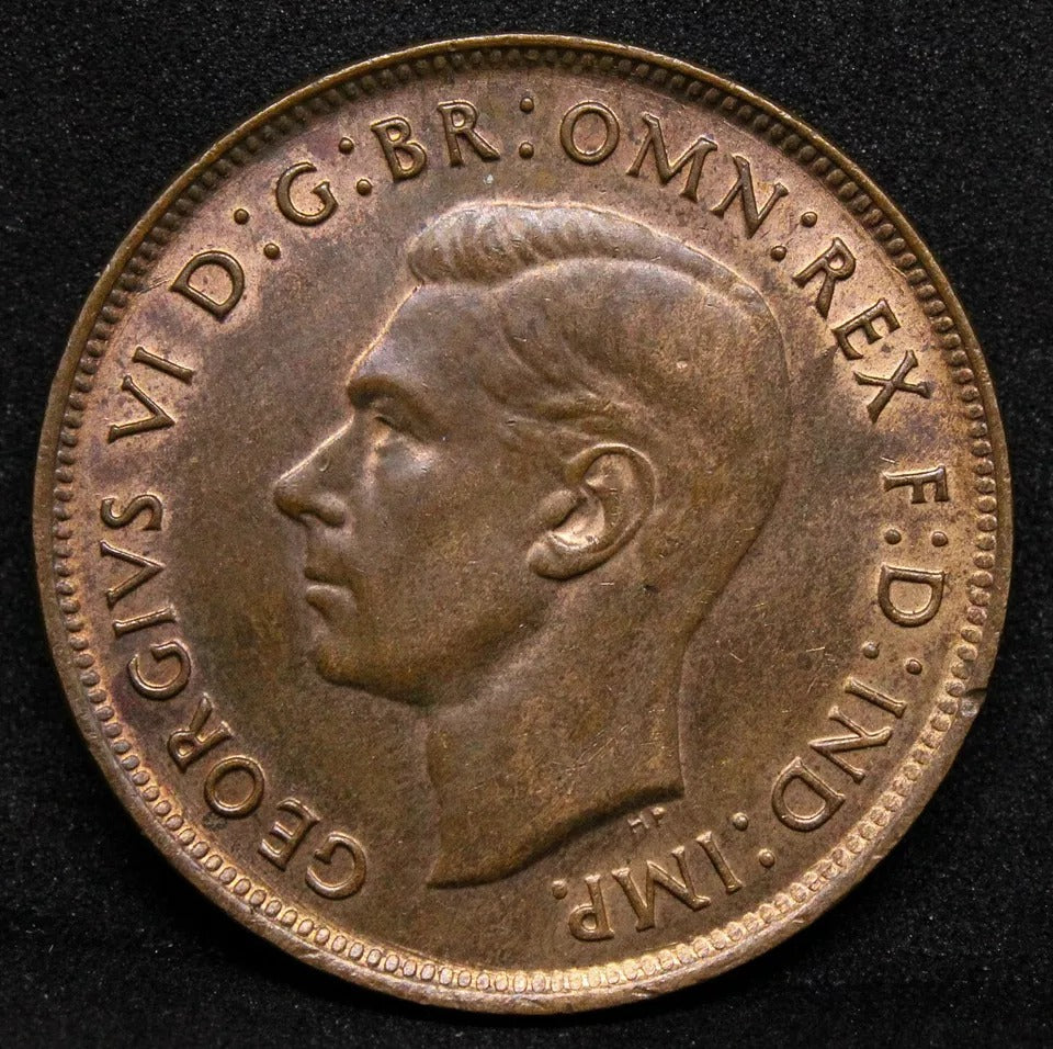 1 Penny 1948, Australia George VI, KM-36. UNC