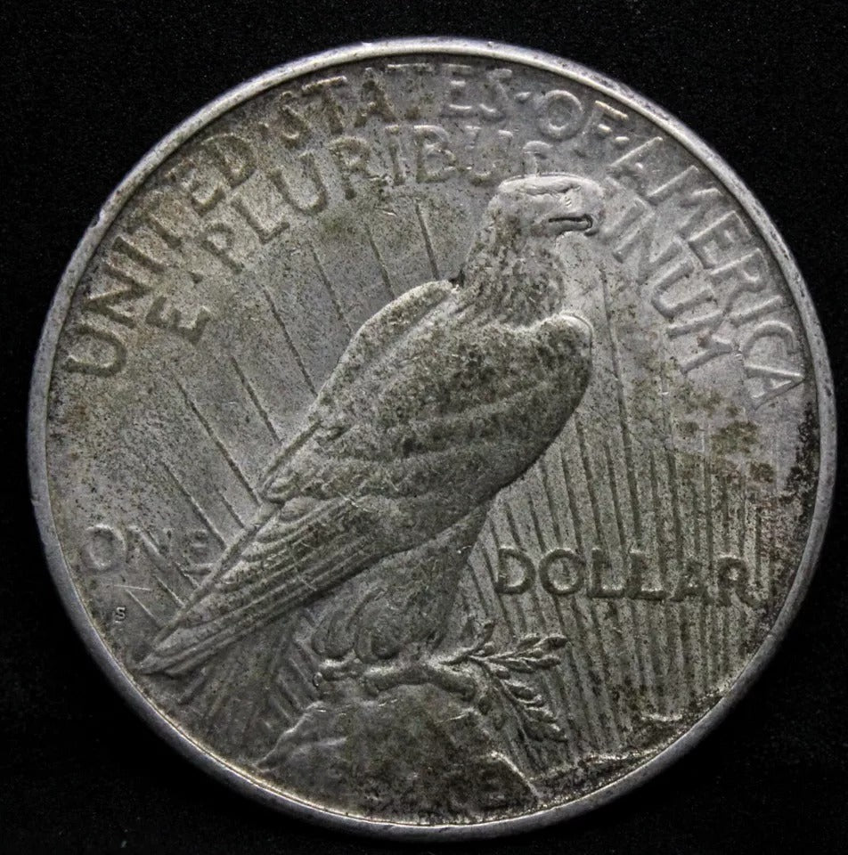 1925-S $1 Peace Dollar, United States aUNC
