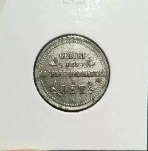 1916 German War Token Eastern Front 2 Kopek UNC Rare coin