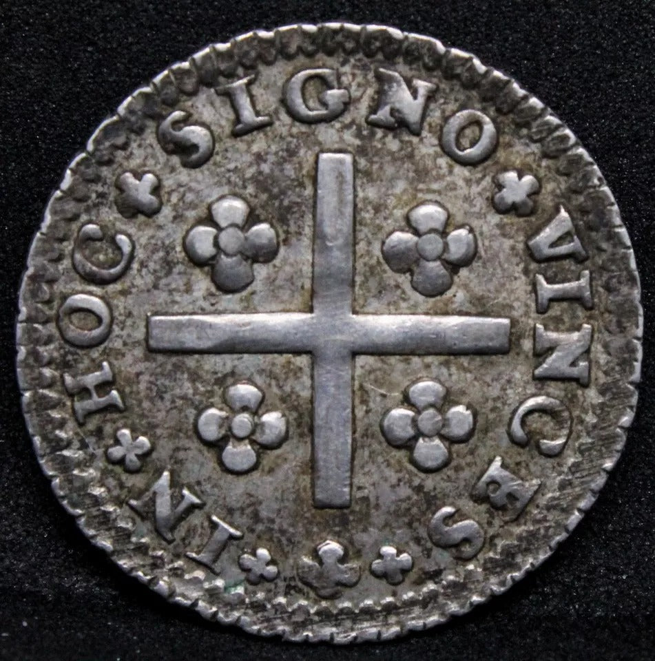 80 Reis ND(1706-50) Portugal Silver Coin, João V. KM-177 EF