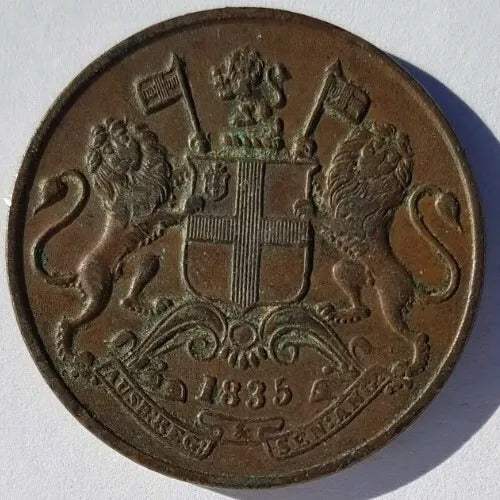 1835 India-British 1/4 Anna KM 446.2 East India Company