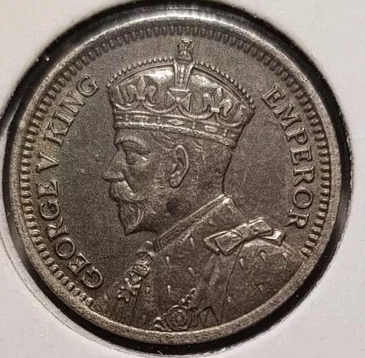 1933 Three Pence George V New Zealand UNC