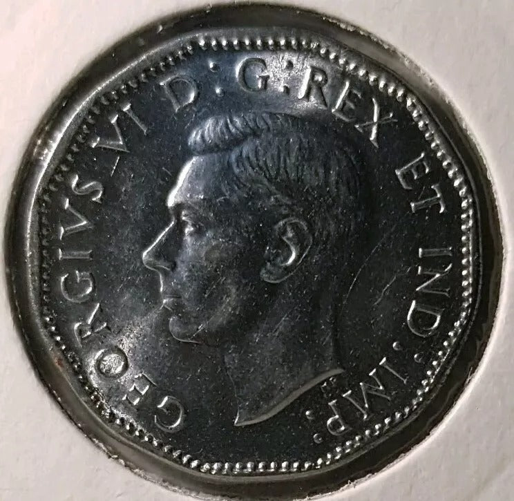 1945 Canada 5 Cents George VI KM 40a UNC