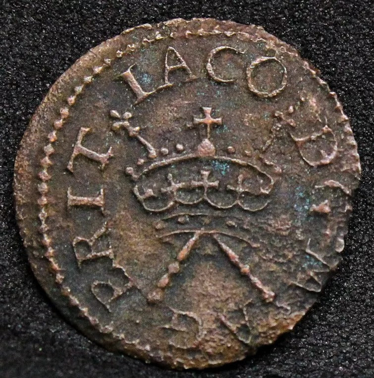 James I Harrington Farthing type 2 mm LIS on reverse