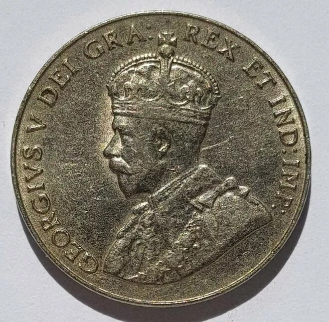 1928 5 Cent Canada, George V, rare in high grade, UNC