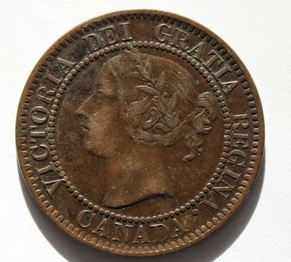 1859 Canada 1 Cent, Queen Victoria.
