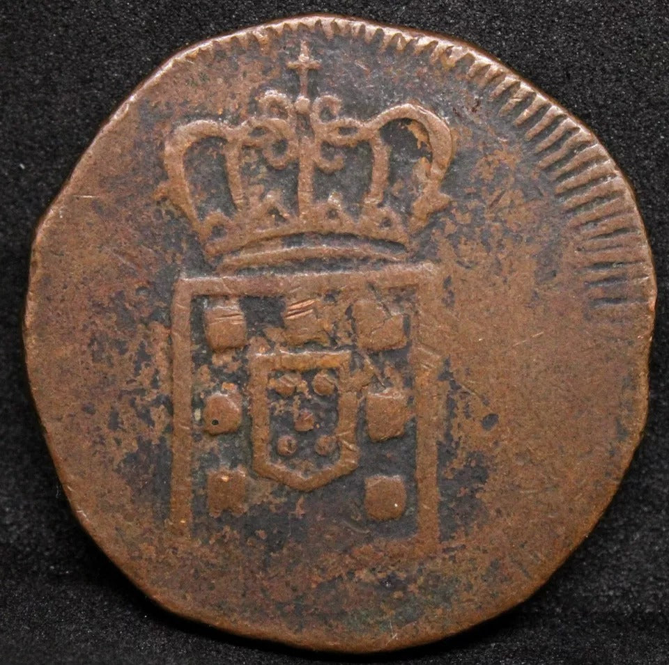1/2 Tanga ND(1826-34). Portuguese Goa. Ruler Miguel. KM-249. F/VF