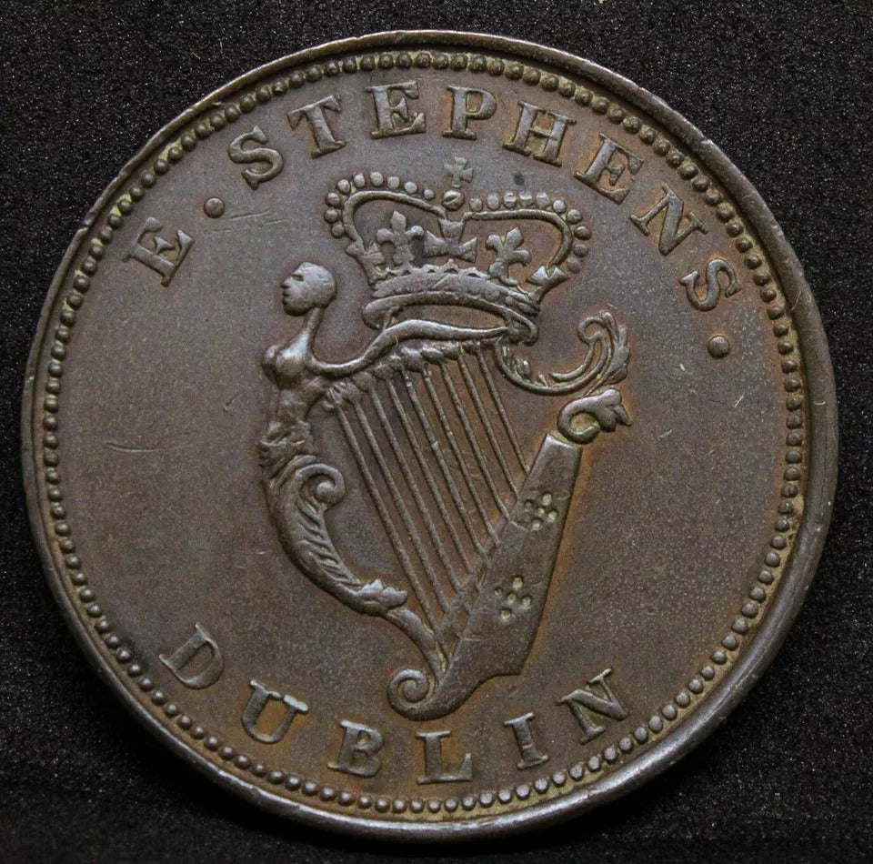 IRELAND, Dublin. E Stephens. Penny token 1813 W.1851. EF