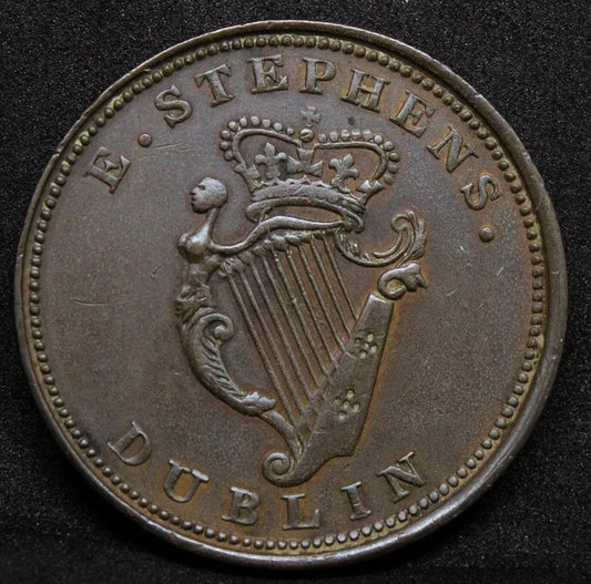 IRELAND, Dublin. E Stephens. Penny token 1813 W.1851. EF