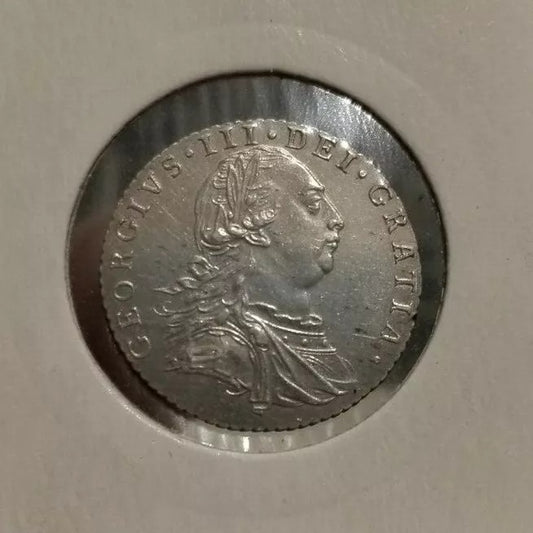 1787 6 pence six pence George III UNC #2